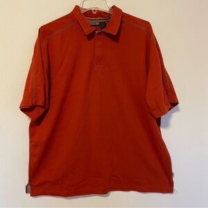 REI Shirt Men's XL UPF 50+ Brown Red Short Sleeve ,Slip Side Snap Closure (#183)